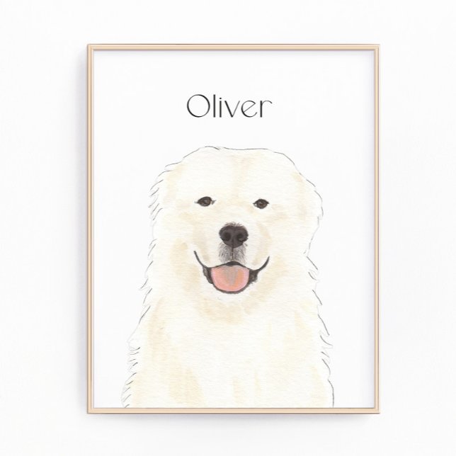 Personalized Great Pyrenees Dog Art Photo Print (Creator Uploaded)