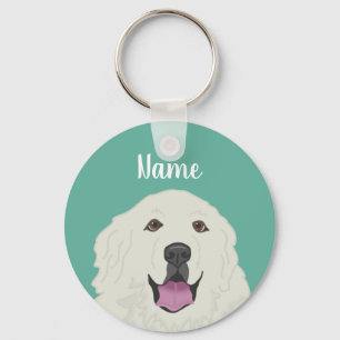 Personalized Great Pyrenees Keychain
