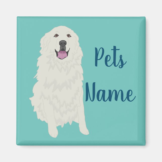 Personalized Great Pyrenees Magnet (Front)