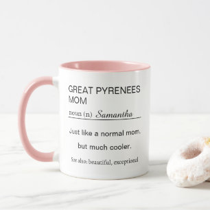 Personalized Great Pyrenees Mom Definition Mug