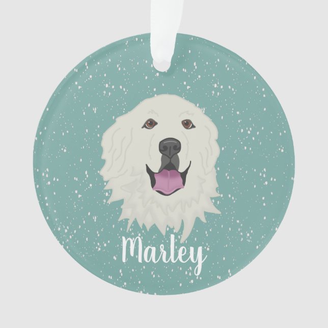 Personalized Great Pyrenees Ornament (Front)