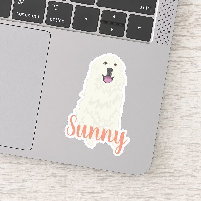 Personalized Great Pyrenees Sticker (Detail)