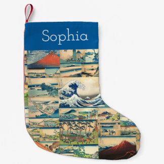 Personalized Great Wave Hokusai Views Mount Fuji Small Christmas Stocking