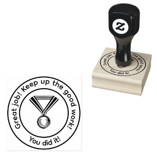 Personalized Great Work Teacher Rubber Stamp