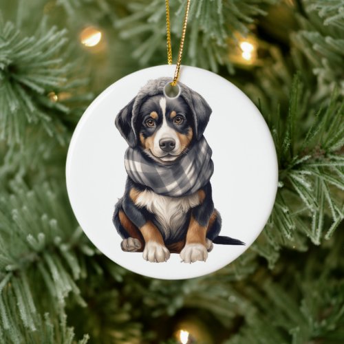 Personalized Greater Swiss Mountain Dog Ceramic Ornament