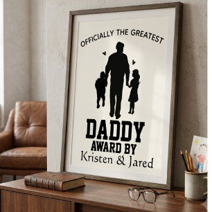 Personalized Greatest Dad Award Poster Custom