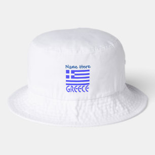 Personalized Greece Flag Bucket Hat