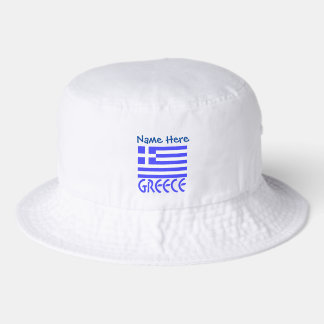 Personalized Greece Flag Bucket Hat