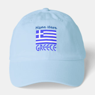 Personalized Greece Flag Hat