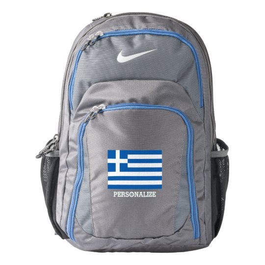 Personalized Greek flag custom Nike backpack