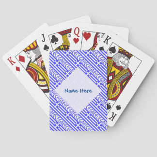 Personalized Greek Flag Tiled Poker Cards
