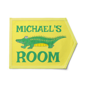 Personalized Green Alligator Croc Crocodile Gator Pennant