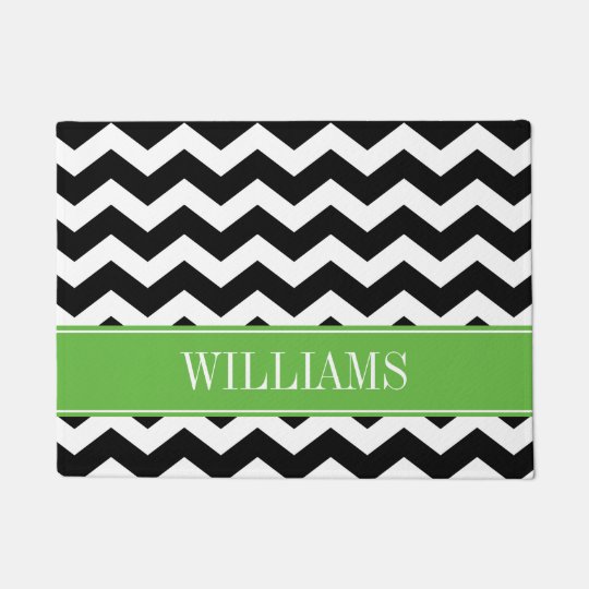 personalized_green_and_black_chevron_doormat r314e85999090416097a0203c3accea60_jftbl_540