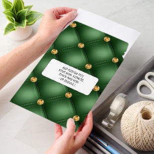 Personalized Green and Gold Envelope Mailers