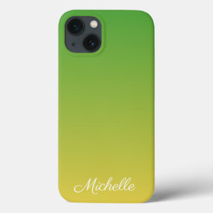Personalized green and yellow ombre Case-Mate iPho iPhone 13 Case