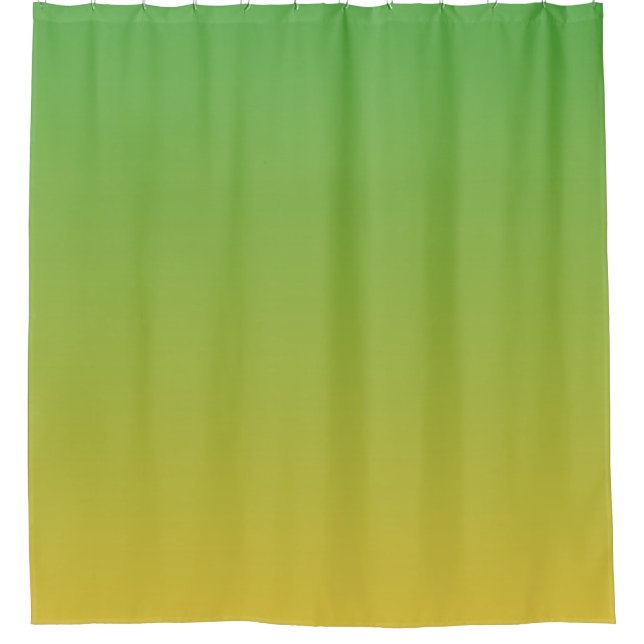 Personalized green and yellow ombre shower curtain (Front)