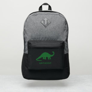 Personalized Green Apatosaurus Dinosaur Port Authority® Backpack