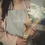 Personalized Green Ash Color Custom | Elegant  Apron<br><div class="desc">Cook or bake in style with this personalized green ash color custom apron. Featuring a refined green ash hue with a customizable name, this apron combines elegance and functionality. Crafted from high-quality, durable fabric, it provides comfort and protection during all your kitchen activities, from cooking to grilling or baking. Perfect...</div>