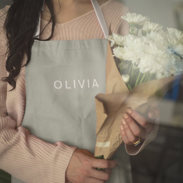 Personalized Green Ash Color Custom | Elegant  Apron (Creator Uploaded)