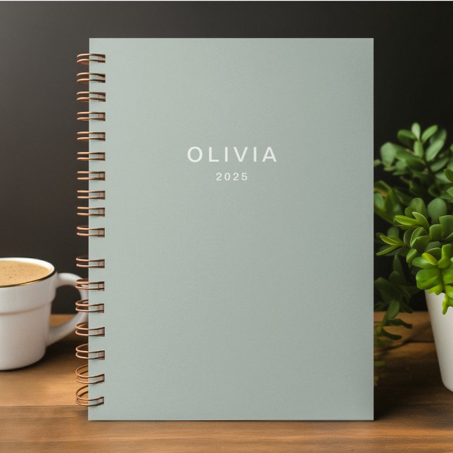 Personalized Green Ash Color Custom | Elegant Notebook (Creator Uploaded)