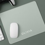Personalized Green Ash Color Custom  Mouse Pad<br><div class="desc">Enhance your workspace with this personalized green ash color custom mouse pad. Featuring a sleek and modern green ash tone, this mouse pad is perfect for those who want to combine style and functionality. The soft yet durable surface allows for smooth mouse movements, making it ideal for both work and...</div>