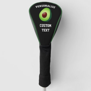 Personalized green avocado golf driver cover gift