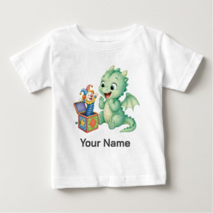Personalized Green Baby Dragon Jack in the Box T-Shirt