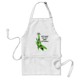 Personalized Green Bean Cartoon Adult Apron