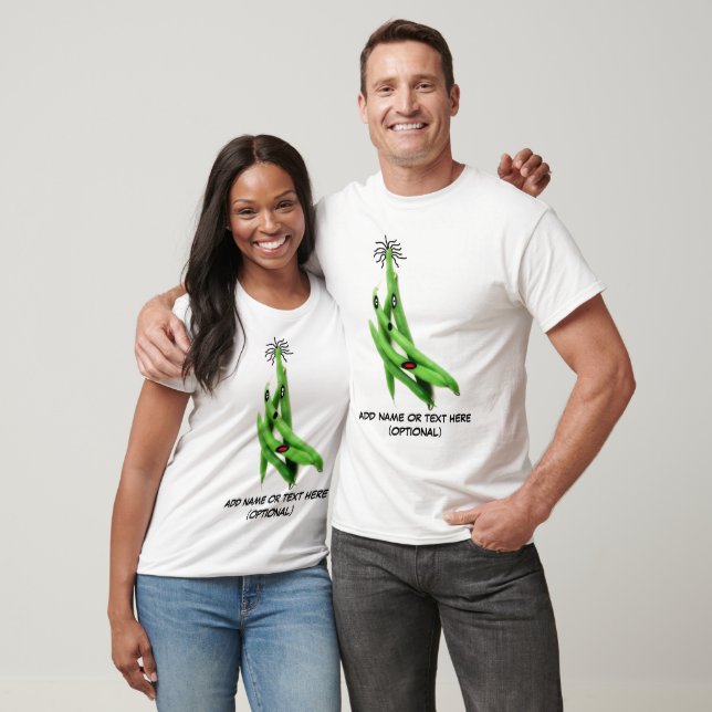 Personalized Green Bean Cartoon T-Shirt (Unisex)