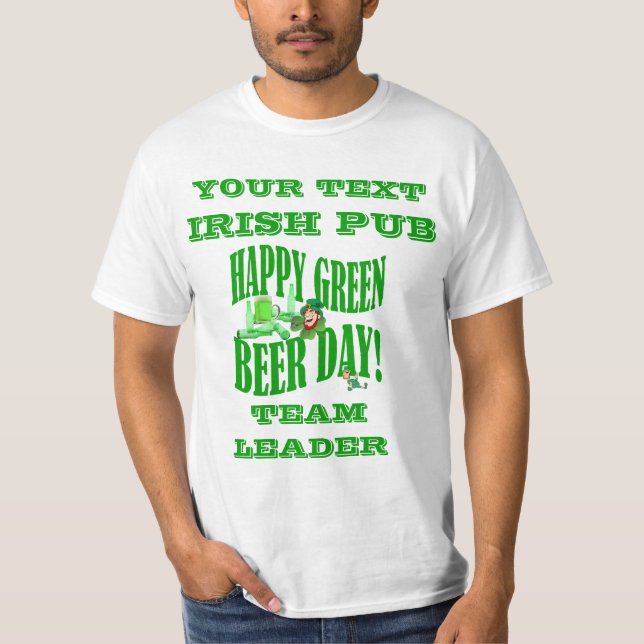 Personalized green beer day T-Shirt (Front)