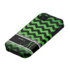 Personalized Green & Black Chevron