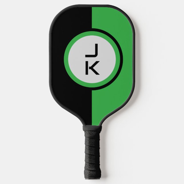 Personalized Green Black Pickleball Paddle (Front)