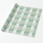 Personalized Green Bridal Shower Wrapping Paper at Zazzle