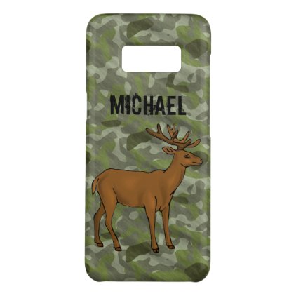 Personalized Green Camo Deer Antlers Hunting Case-Mate Samsung Galaxy S8 Case