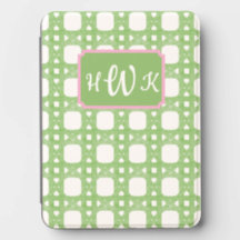 Personalized Green Cane Pattern
