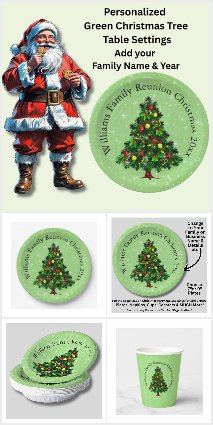 Personalized Green Christmas Family Organization