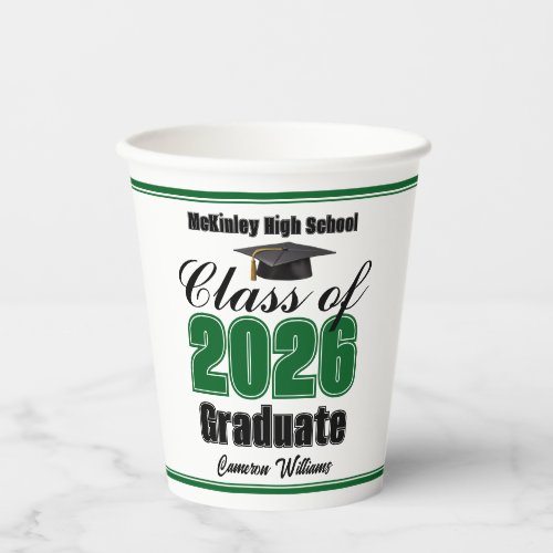Personalized Green Class of 2026 Graduation Party