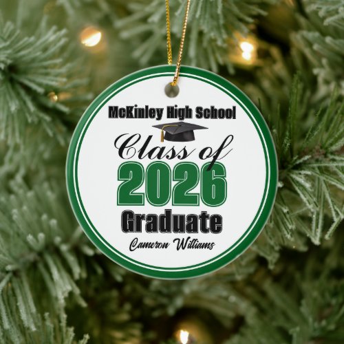 Personalized Green Class of 2026 Graduation Photo