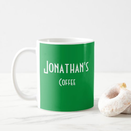 Personalized Green Coffee Mug
