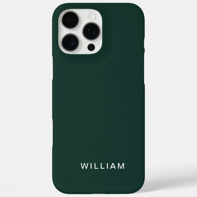 Personalized Green Colour iPhone Case with Custom (Back)