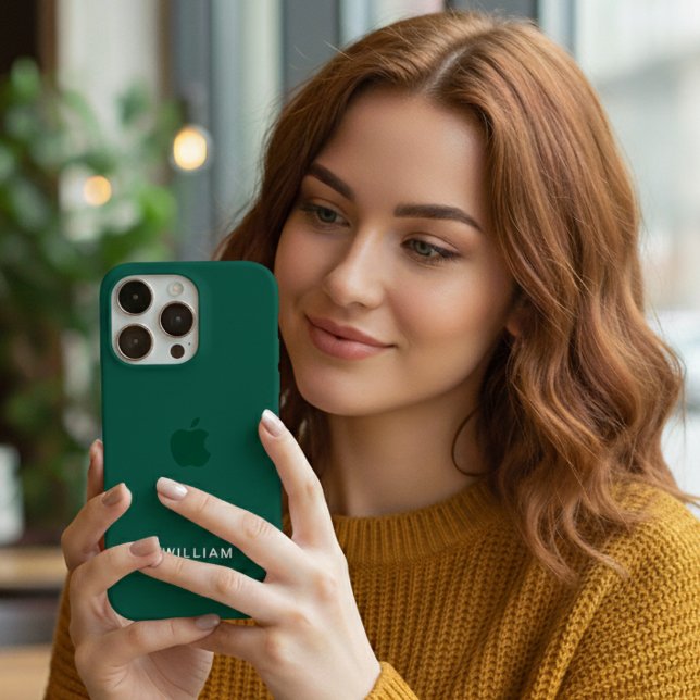 Personalized Green Colour iPhone Case with Custom (Creator Uploaded)