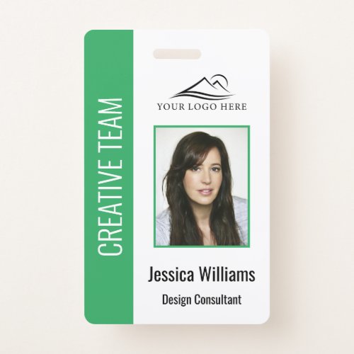 Personalized Green Corporate Employee Security ID Badge