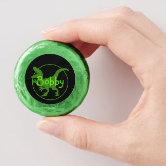 Personalized Green Dinosaur Dipped Oreo Cookie Favors
