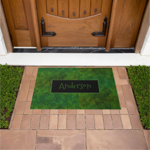 Personalized Green Dinosaur Hide Doormat