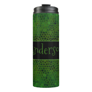 Personalized Green Dinosaur Hide Thermal Tumbler