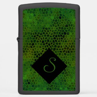 Personalized Green Dinosaur Hide Zippo Lighter