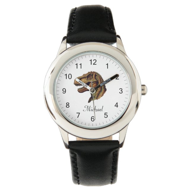 Personalized Green Dinosaur T-Rex Tyrannosaurus    Watch (Front)