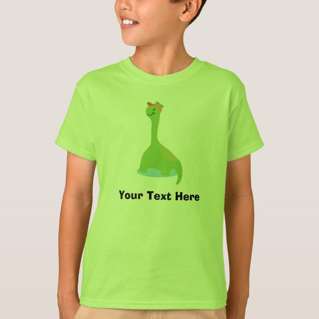 Personalized Green Dinosaur T Shirt (Front)