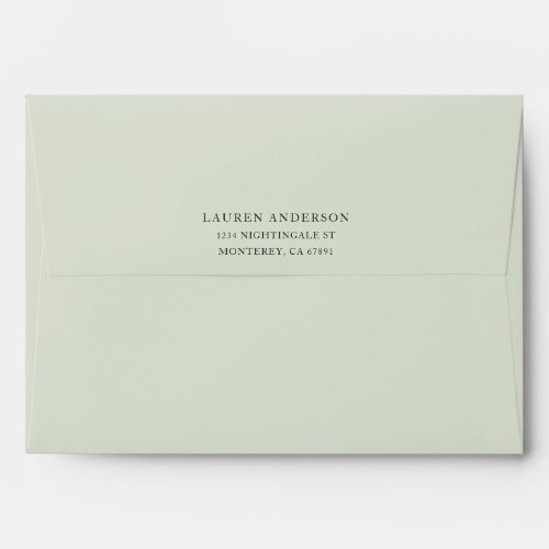 Personalized Green Envelope