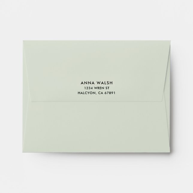 Personalized Green Envelope (Back (Top Flap))